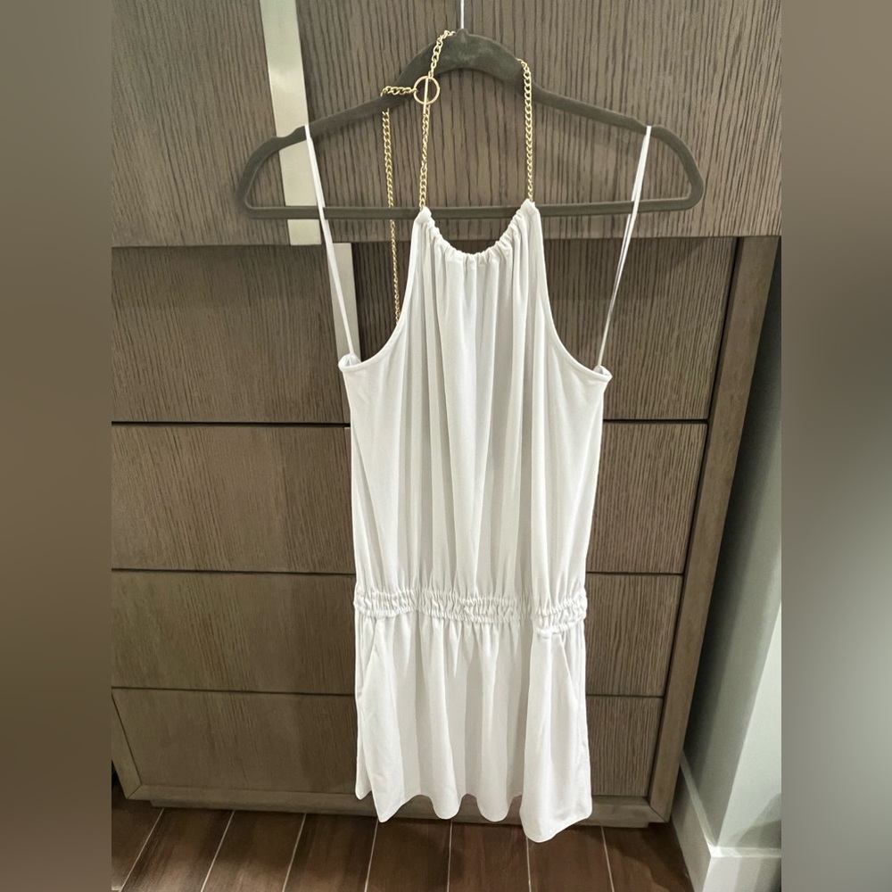 Ramy Brook White Jersey Knit Dress - S